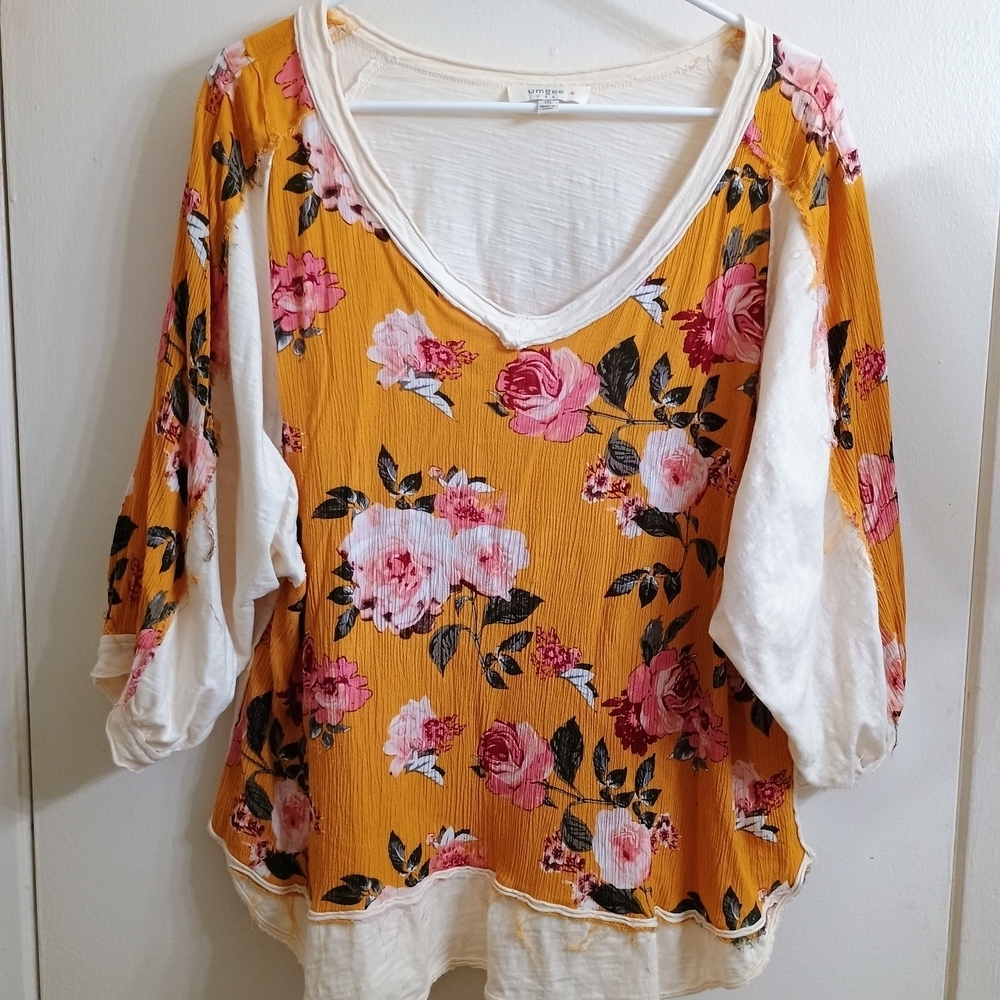 Floral V-Neck Women's Top